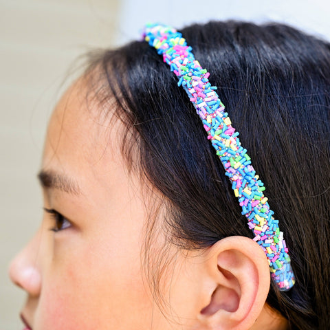 Thin Non-Slip Sprinkle Headband - Blue