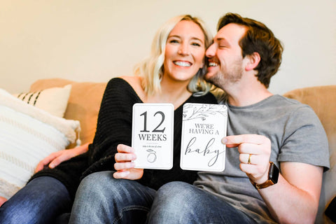 Pregnancy Milestone Cards, Baby Announcement & Reveal