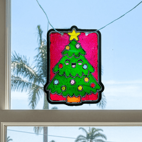 Ooly - Mini Scratch & Scribble Window Banner Kit - Festive Friends
