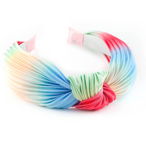 Cleary Lane - Silk Knotted Headband - Rainbow