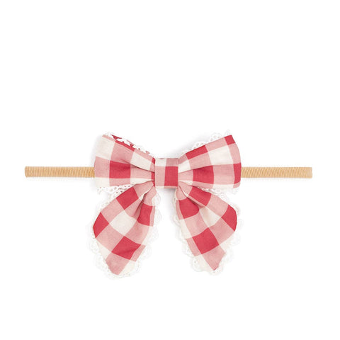 Sweet Wink - Baby Headband - Red Gingham