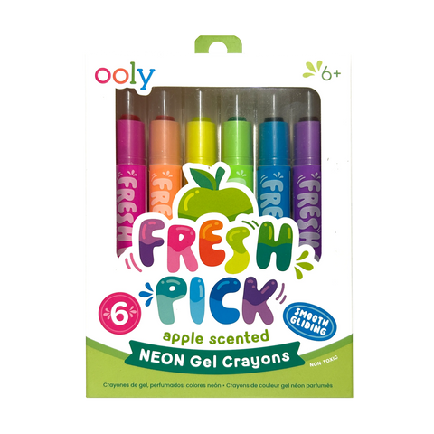 Ooly - Fresh Pick Apple Scented Gel Crayons - Set of 6