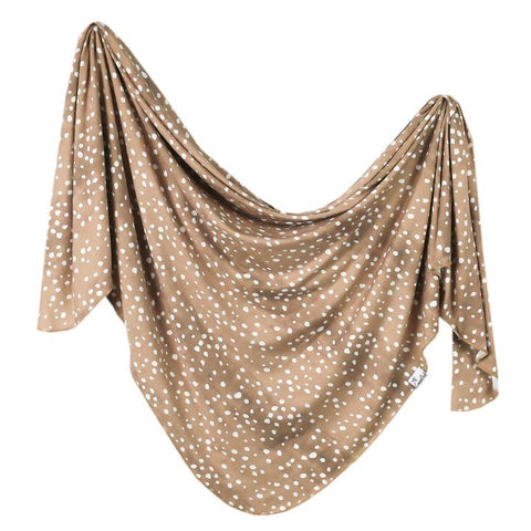 Copper Pearl - Knit Swaddle Blanket - Fawn