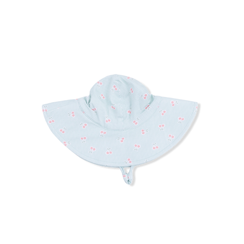 Angel Dear - Wide Brim Hat - Tiny Cherry Stripe