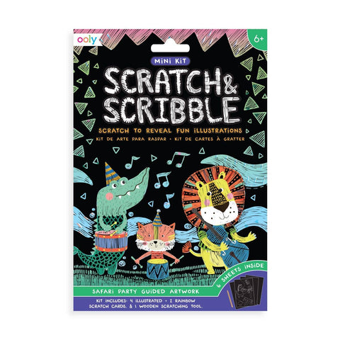 Ooly - Mini Scratch & Scribble Art Kit - Safari Party