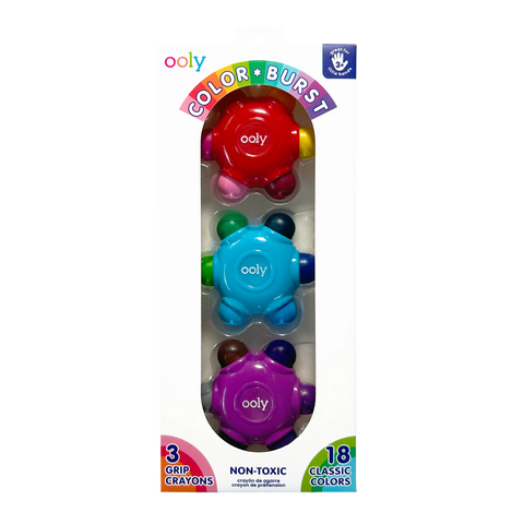Ooly - Color Burst Easy Grip Crayons