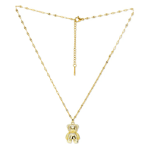 Iscream - Bear Charm Necklace & Ring Set