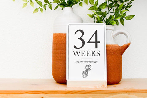 Pregnancy Milestone Cards, Baby Announcement & Reveal
