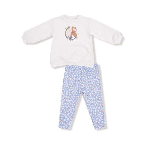 Angel Dear - Oversized Puff Sleeve French Terry Sweatshirt & Legging - Country Calico