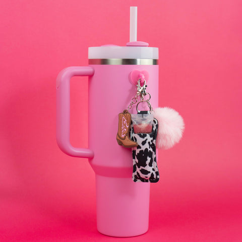 Tumbler Charm w/ Chapstick Holder - Cow Girl Bundle