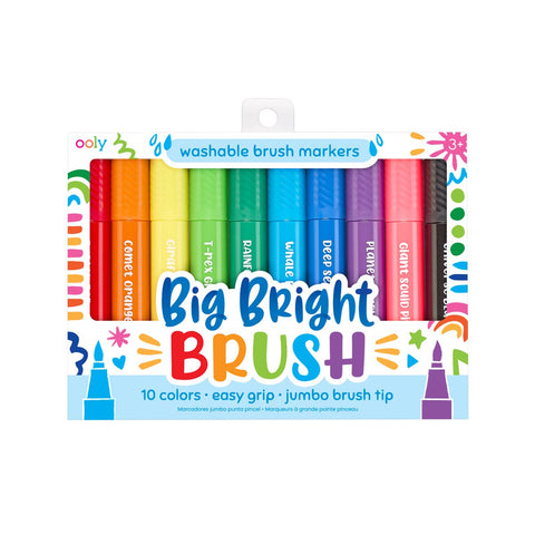 Ooly - Big Bright Brush Markers - Set of 10