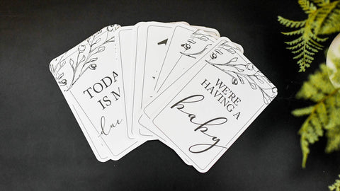 Pregnancy Milestone Cards, Baby Announcement & Reveal