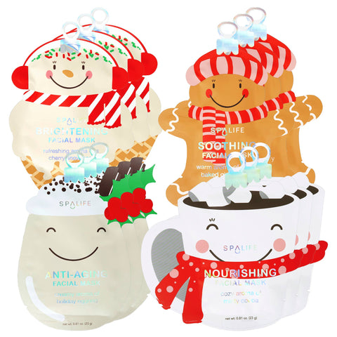Holiday Treats Assorted Skincare Masks - 4PK