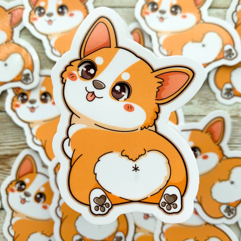 Vinyl Sticker - Corgi Booty (Waterproof)