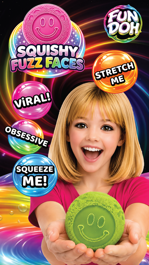Fun Doh - Fuzzy Face Squishy Sensory Toy