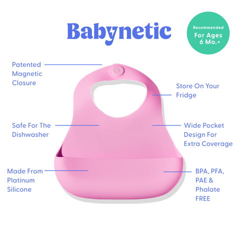 Babynetic - Magnetic Bib - Strawberry Dream