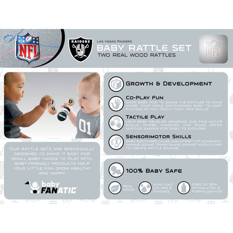 Masterpieces Puzzles - Baby Rattles 2-Pack - Las Vegas Raiders