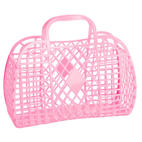 Sun Jellies - Large Retro Basket - Bubblegum Pink