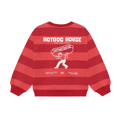 Robo - Oversized Sweater - Rythmic Red Stripe