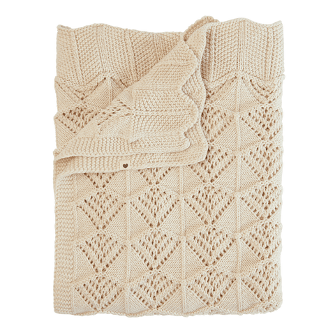 BIBS - Knitted Blanket - Wavy Ivory