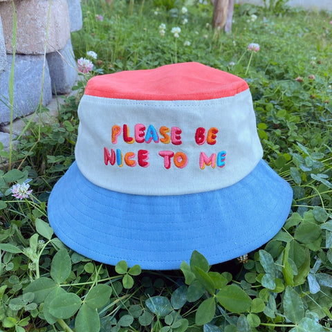 The Peach Fuzz - Bucket Hat - Please Be Nice to Me