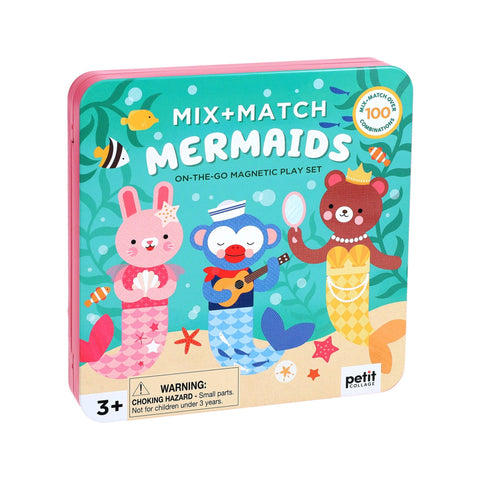 Petit Collage - Magnetic On-the-Go Play Set - Mermaids Mix & Match