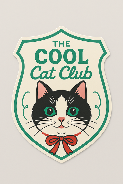 Sticker - Retro Cool Cat Club