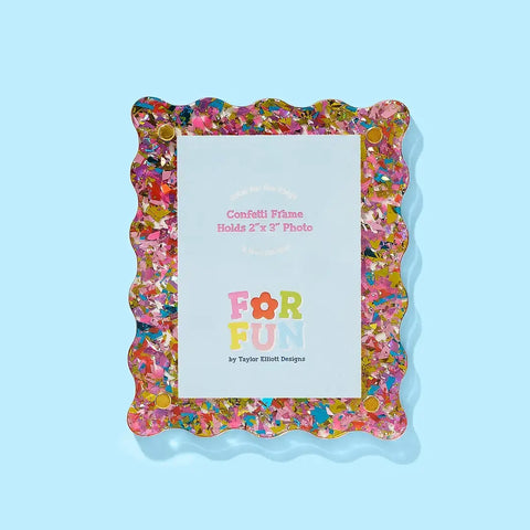 Acrylic Magnetic Frame - Happy Confetti