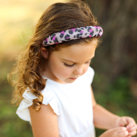 Rhinestone Headband - Leopard