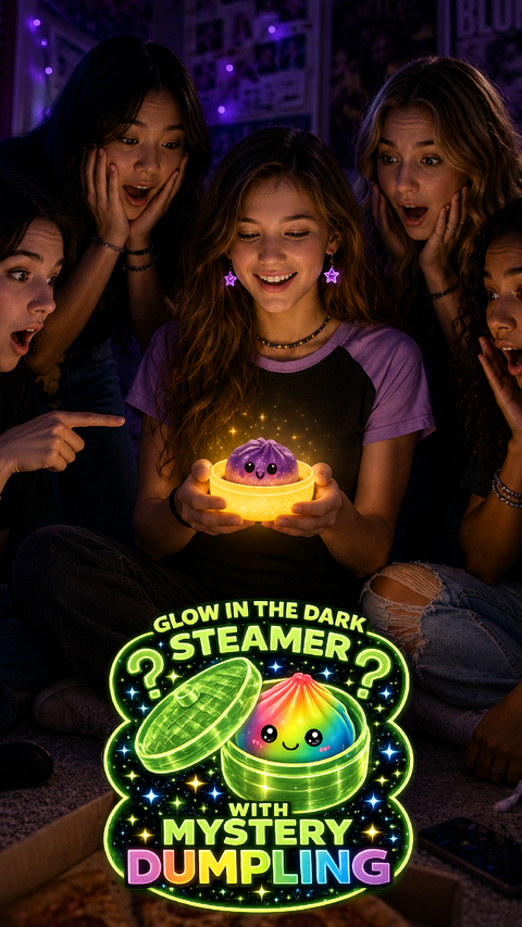 Novelty Toys - Glow-in-the-Dark Mystery Dumpling Squishy Toy