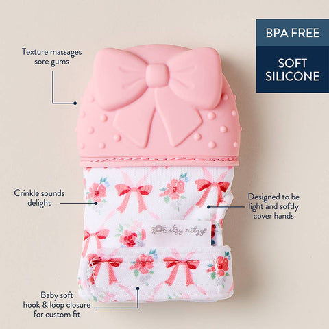 Itzy Ritzy - Itzy Mitt™ Silicone Teething Mitts - Bows