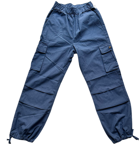 Rima Cotton Drawstring Cargo Pant - Indigo Storm