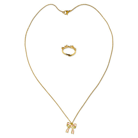 Iscream - Beautiful Bows Necklace & Ring Set