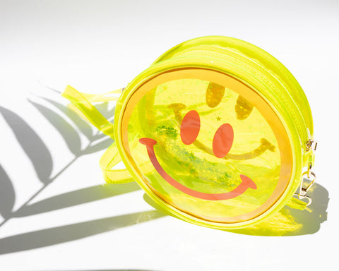 BeWaltz - Jelly Handbag - Yellow Smiley Face