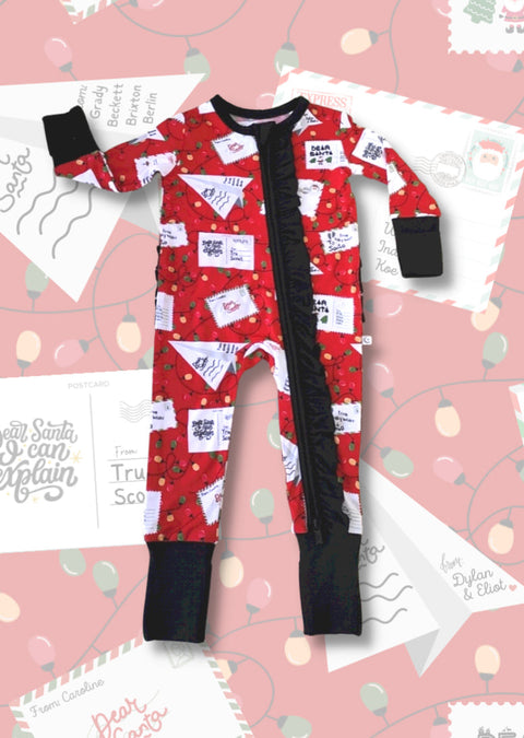 Snuggle Bums - Convertible Ruffle Footie - Letters To Santa