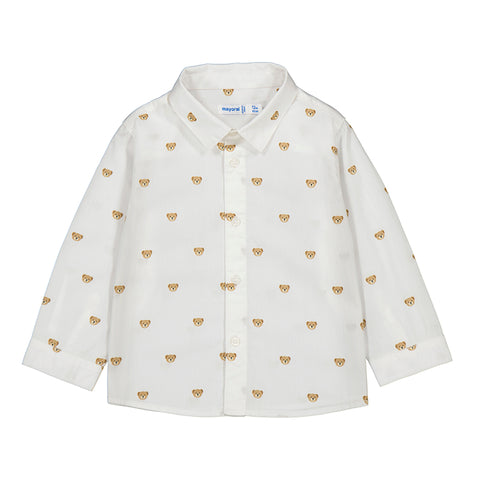Mayoral - Long Sleeve Button Down Shirt - Bears