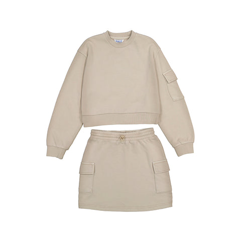 Mayoral - Sweater & Skirt Set - Sand