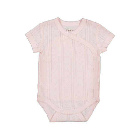 Mayoral - Cotton Shortsleeve Bodysuit - Baby Rose
