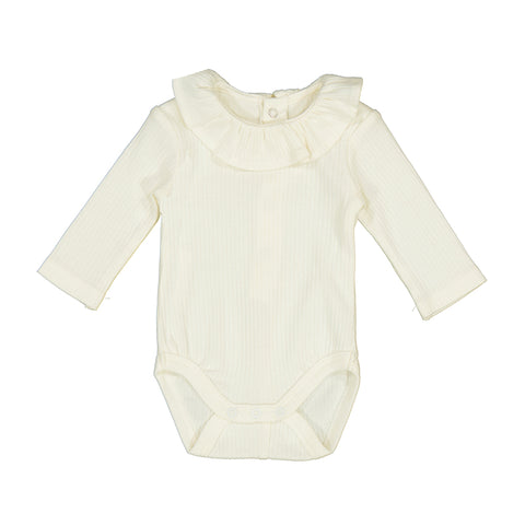 Mayoral - Ribbed Bodysuit w/ Collar - Natural