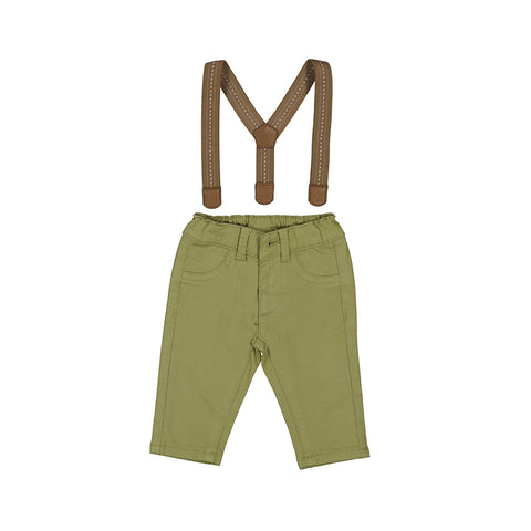 Mayoral - Long Trousers w/ Suspenders - Olive