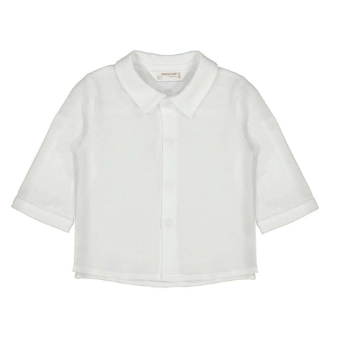 Mayoral - Knit Collared Shirt - White