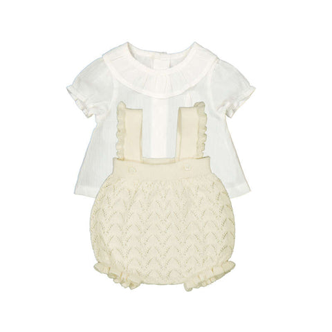 Mayoral - Knit Dungarees Set - Pottery