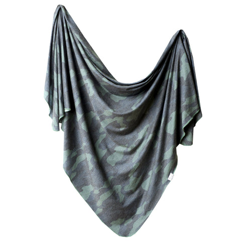 Copper Pearl - Knit Swaddle Blanket - Hunter