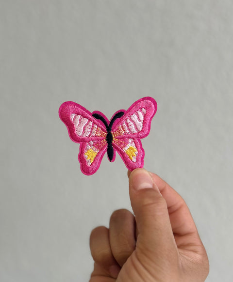 Happy Barb - Patch - Large Butterfly Pink