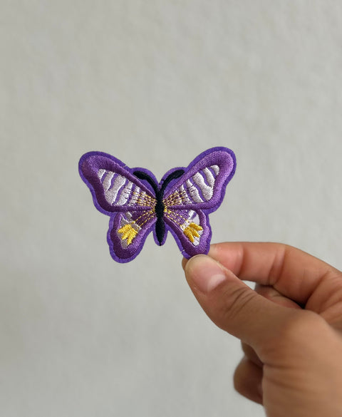 Happy Barb - Patch - Large Butterfly Purple