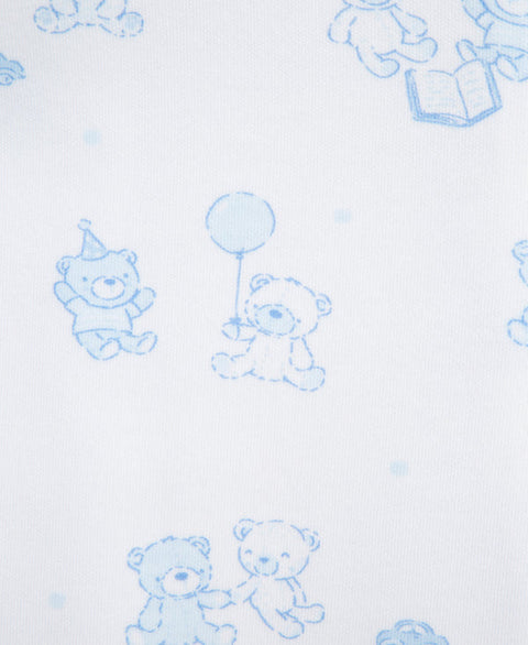 Little Me - Footie - Blue Bear All Over