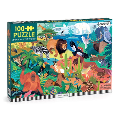 Mudpuppy - 100 Piece Puzzle - Animals of the World