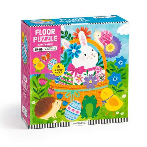 Mudpuppy - Floor Puzzle - Bunny Basket