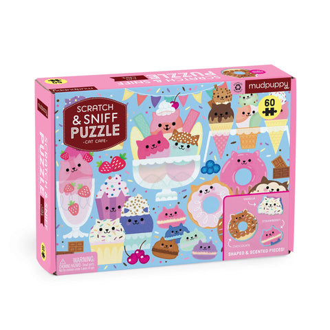 Mudpuppy - Scratch & Sniff Puzzle - Cat Cafe
