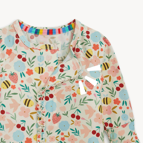 Magnetic Me - Modal Ruffle Coverall - Honey Blossom